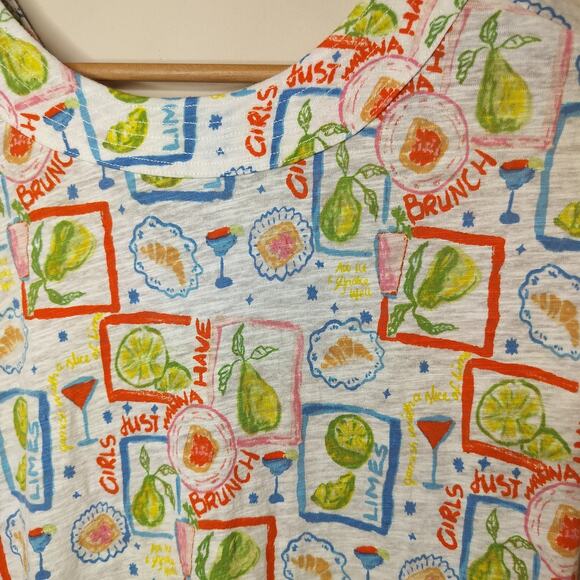 Cynthia Rowley Linen Knit Top Brunch Drinks Girls Outing - Picture 11 of 12